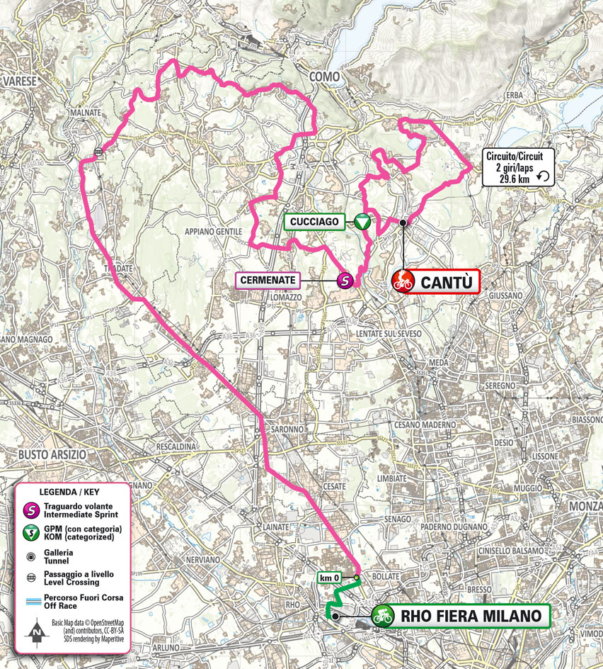 Planimetria/Map tappa 2 Giro Next Gen 2025