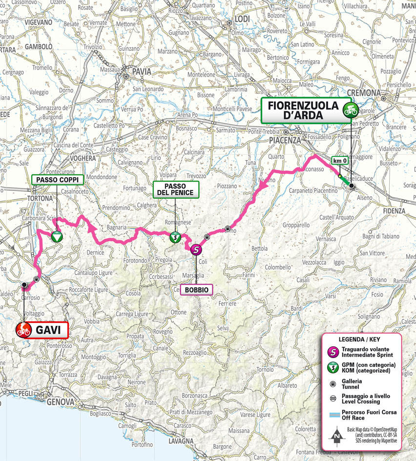 Planimetria/Map tappa 2 Giro Next Gen 2025